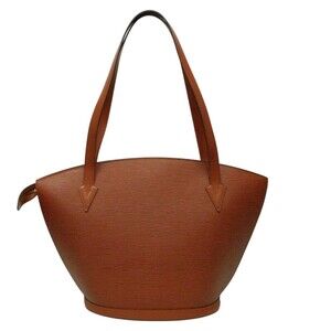 Louis Vuitton Leather Saint Shoulder Brown Bag Tote Jacques Epi